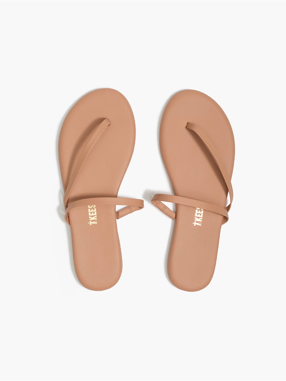 Tkees Sarit Leather Sandal Nude Beige Size 5 Minimalist Strappy
